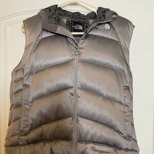 The North Face 550 Satin Hooded Puffer Vest
